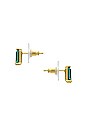 view 2 of 2 Blair Stud Earrings in Gold Emerald Crystal