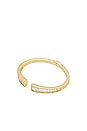 view 1 of 2 Parker Cuff Bracelet in Gold White Crystal