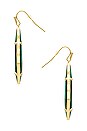 view 2 of 2 BRINCOS ALEX in Gold Emerald Illusion