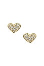 view 1 of 2 Ari Pave Crystal Heart Earrings in Gold