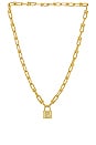 view 1 of 2 Jess Lock Chain Necklace in Gold