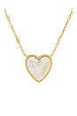 view 2 of 2 Heart Pendant Necklace in Gold Ivory Mother Of Pearl