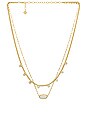 view 1 of 2 ELISA MULTI STRAND ネックレス in Gold & Iridescent Opalite Illusion