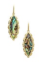 view 1 of 2 Genevieve Drop Earrings in Gold & Abalone