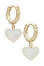 view 1 of 3 PENNY HEART 하트 허기 귀걸이 in Ivory Mother Of Pearl