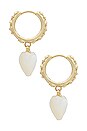 view 2 of 3 PENNY HEART 하트 허기 귀걸이 in Ivory Mother Of Pearl