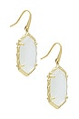 view 1 of 3 Daphne Drop Earrings in Gold & Ivory Mother Of Pearl