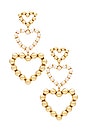 view 1 of 2 Ashton Pearl Heart Statement Earrings in White Pearl