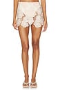 view 1 of 6 Flora Skirt in White in Dusty Rose