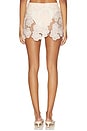 view 5 of 6 Flora Skirt in White in Dusty Rose