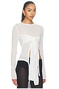 view 2 of 5 Lena Knit Tie Top in White