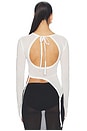 view 4 of 5 Lena Knit Tie Top in White