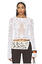 view 1 of 5 Talia Crochet Blouse in White