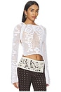 view 2 of 5 Talia Crochet Blouse in White