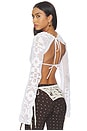 view 3 of 5 Talia Crochet Blouse in White