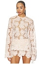 view 2 of 5 Flora Top in White in Dusty Rose
