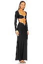 view 2 of 4 X Revolve Long Sleeve Bustier Gown in Black