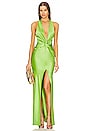 view 1 of 4 X Revolve Halter Gown With Slit in Pear Green