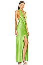 view 2 of 4 X Revolve Halter Gown With Slit in Pear Green