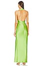 view 3 of 4 X Revolve Halter Gown With Slit in Pear Green