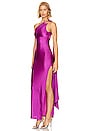 view 2 of 4 One Shoulder Cut Out Gown in Orchid