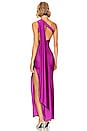 view 3 of 4 One Shoulder Cut Out Gown in Orchid