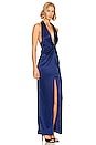 view 2 of 5 Revolve Halter Gown With Slit in Navy Blue