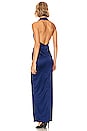 view 3 of 5 Revolve Halter Gown With Slit in Navy Blue