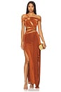 view 1 of 5 ROBE MAXI in Terracotta