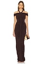 view 1 of 3 Textured Slinky Maxi Dress in Brown