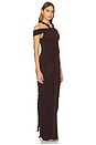 view 2 of 3 Textured Slinky Maxi Dress in Brown