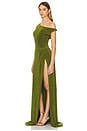 view 2 of 3 Slinky Off The Shoulder Maxi Dress in Khaki