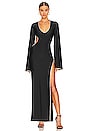view 1 of 4 Kira Diamante Trim Maxi Dress in Black