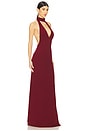 view 3 of 4 Halter Dress in Burgundy