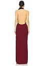 view 4 of 4 Halter Dress in Burgundy