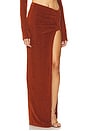 view 2 of 6 Slinky Maxi Skirt in Terracotta