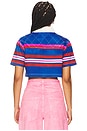 view 3 of 5 Iris Rugby Crop Polo in Rio Red Blue