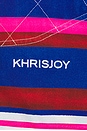 view 5 of 5 Iris Rugby Crop Polo in Rio Red Blue