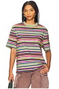 view 1 of 5 Celeste Stripes Tee in Laurel Green