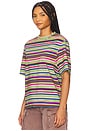 view 2 of 5 Celeste Stripes Tee in Laurel Green