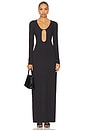view 1 of 3 Echauffe Open Long Gown in Black