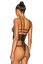 view 3 of 4 All Over Underbust Cropped Corset in Black