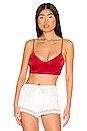 view 2 of 5 Tous Les Jours Longline Bra in Red