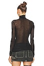 view 3 of 4 Ribbed Turtleneck Top in Black