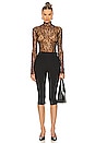 view 4 of 4 All Over Lace Turtleneck Top in Black