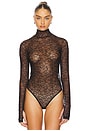 view 2 of 5 Crystalline Turtleneck Bodysuit in Black