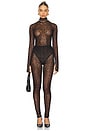 view 5 of 5 Crystalline Turtleneck Bodysuit in Black