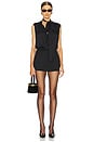 view 5 of 5 Crossover Sleeveless Bodysuit in Black