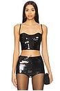 view 1 of 5 Sequins Longline Bra in Black