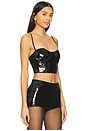 view 2 of 5 Sequins Longline Bra in Black